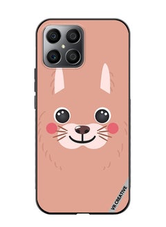 Protective Case Cover For Honor X8 Lama Cartoon Face Design Multicolour