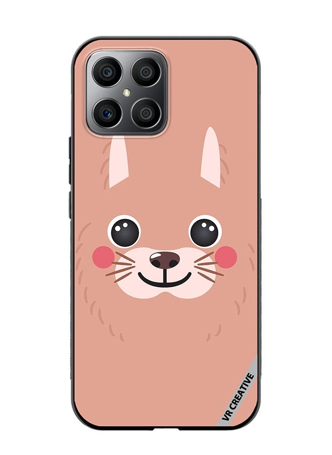VR CREATIVE - Protective Case Cover For Honor X8 Lama Cartoon Face Design Multicolour - Image 1