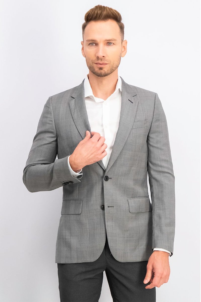 Paul Smith Men Tailored Fit Plaid Formal Suit, Grey - Image 1