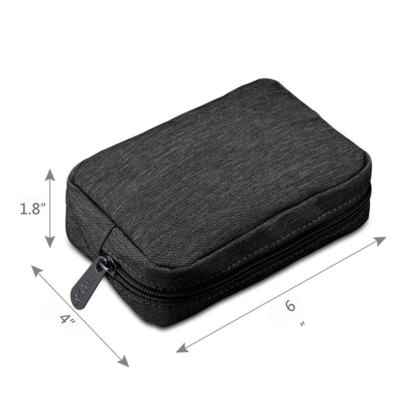 E-Tree Cute Small Pouch, Makeup Cosmetic Bag,Make up Bag for Purse,Toiletry Zipper Pouch,Tech Bag,Electronic Organizer Travel Case,Storage Pouches for Organization Black - Image 2