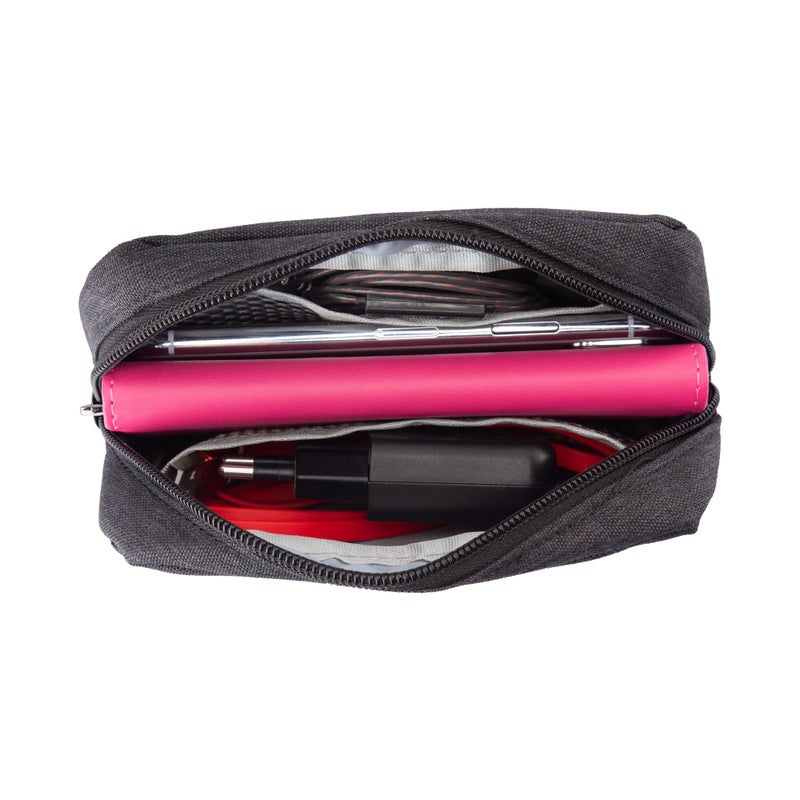 E-Tree Cute Small Pouch, Makeup Cosmetic Bag,Make up Bag for Purse,Toiletry Zipper Pouch,Tech Bag,Electronic Organizer Travel Case,Storage Pouches for Organization Black - Image 3