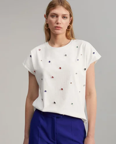 Lola Casademunt T-shirt with rhinestone detail