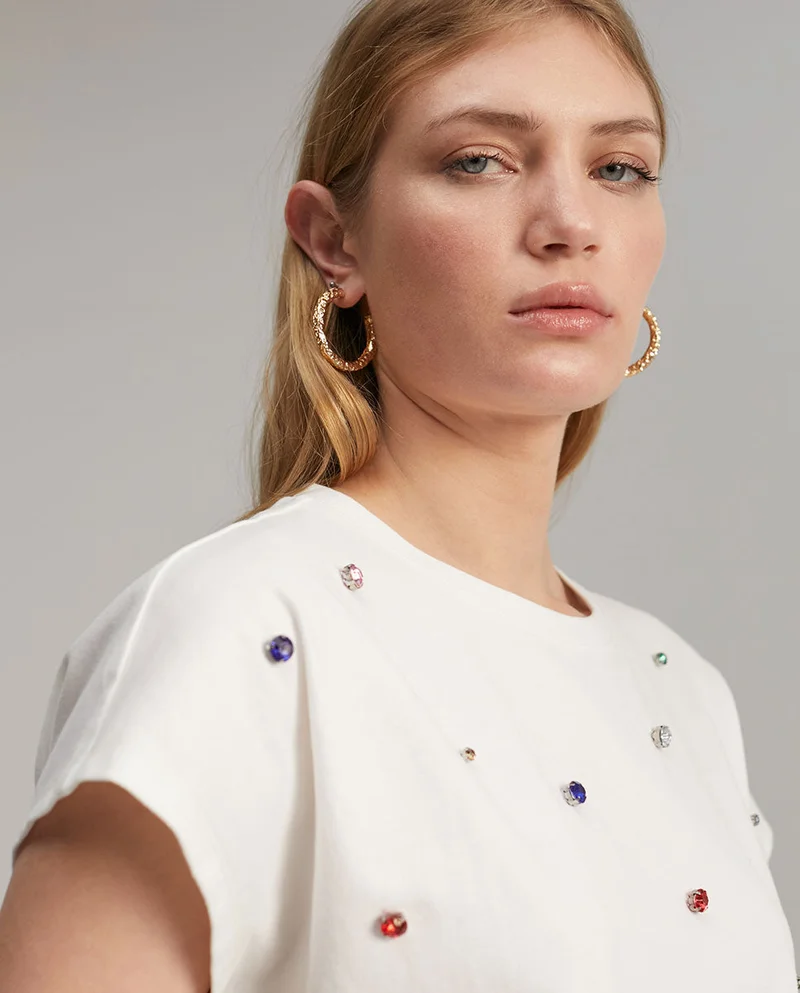 Lola Casademunt T-shirt with rhinestone detail