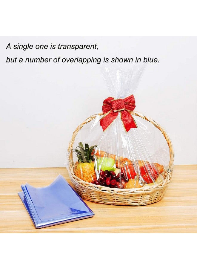 ليزي مي أكياس تغليف بلاستيكي كبيرة جدًا من LazyMe، أكياس سيلوفان لسلال الهدايا - أكياس سلة عيد الميلاد مقاس 40×47 بوصة (5 قطع، XXXL) - Image 3