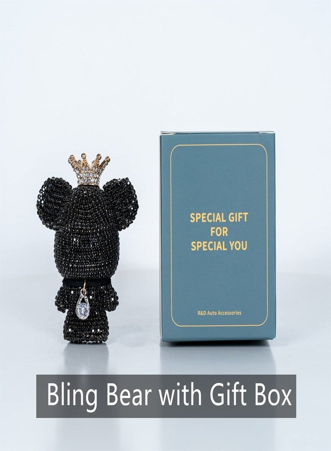 RISDORAY Cute Car Accessories, Bling Crystal Bear Car Air Freshener With Vent Clip,Rhinestone Aesthetic Car Decor Interior Decoration - Image 3