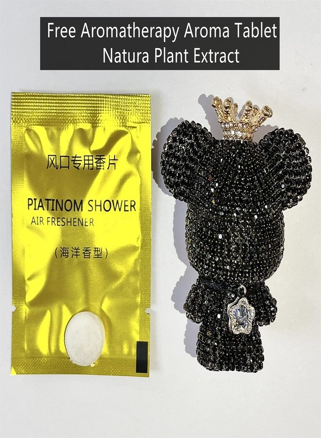 RISDORAY Cute Car Accessories, Bling Crystal Bear Car Air Freshener With Vent Clip,Rhinestone Aesthetic Car Decor Interior Decoration - Image 5