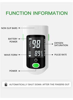 Ocean Finger Pulse Oximeter, Finger Clip Pulse Oximeter Monitor, Fingertip Pulse Monitor SpO2 for Outdoor Sports and Family, Pulse Rate Measurements and Finger Pulse Tester, Digital Reading LED Display  - Image 5