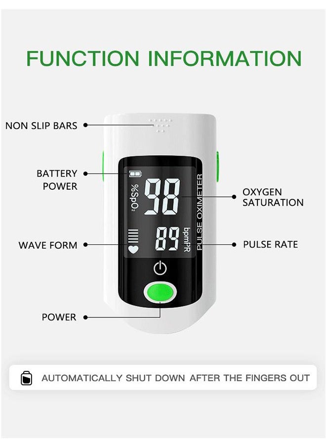 Ocean - Finger Pulse Oximeter, Finger Clip Pulse Oximeter Monitor, Fingertip Pulse Monitor SpO2 for Outdoor Sports and Family, Pulse Rate Measurements and Finger Pulse Tester, Digital Reading LED Display - Image 1