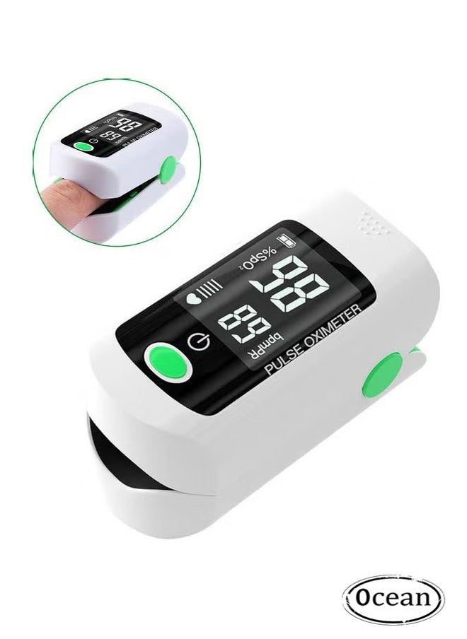 Ocean - Finger Pulse Oximeter, Finger Clip Pulse Oximeter Monitor, Fingertip Pulse Monitor SpO2 for Outdoor Sports and Family, Pulse Rate Measurements and Finger Pulse Tester, Digital Reading LED Display - Image 1