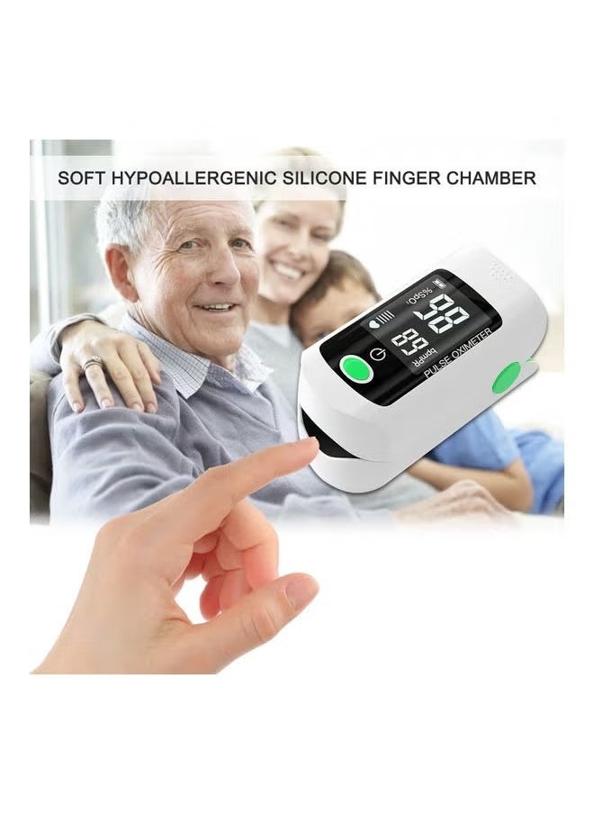 Ocean - Finger Pulse Oximeter, Finger Clip Pulse Oximeter Monitor, Fingertip Pulse Monitor SpO2 for Outdoor Sports and Family, Pulse Rate Measurements and Finger Pulse Tester, Digital Reading LED Display - Image 1