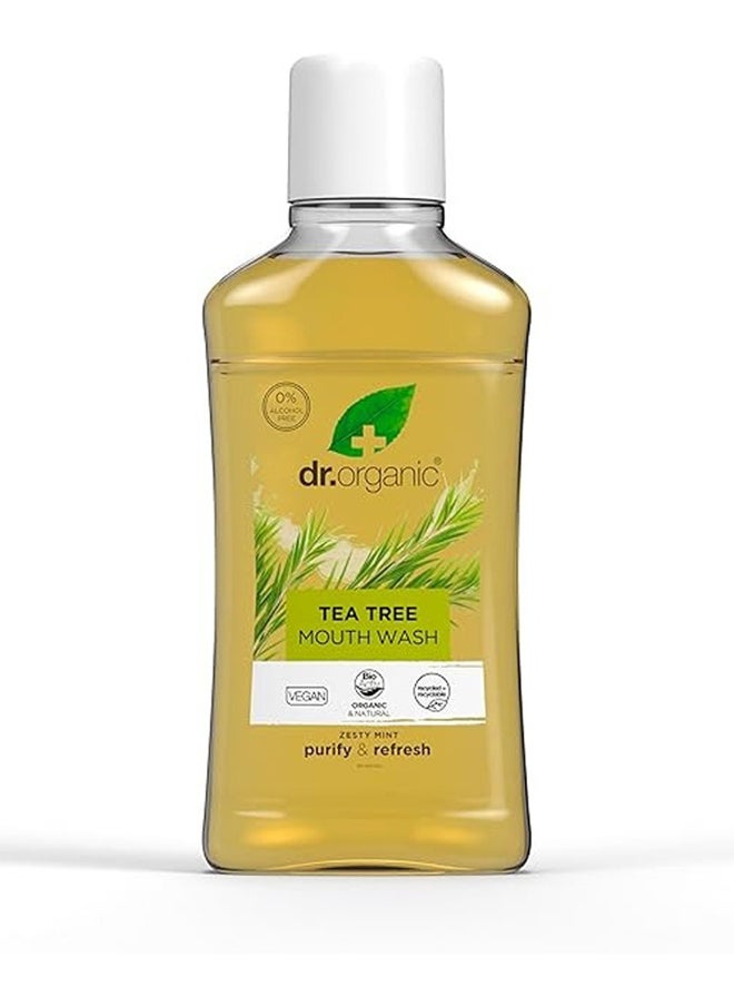 dr.organic - Dr. Organic Tea Tree Mouth Wash - Image 1