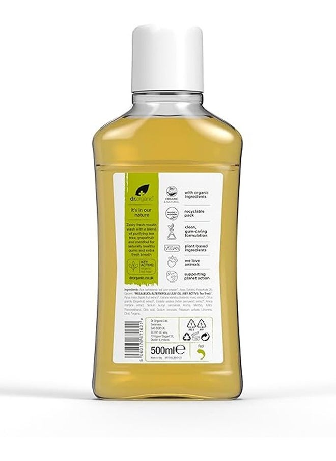 dr.organic - Dr. Organic Tea Tree Mouth Wash - Image 1