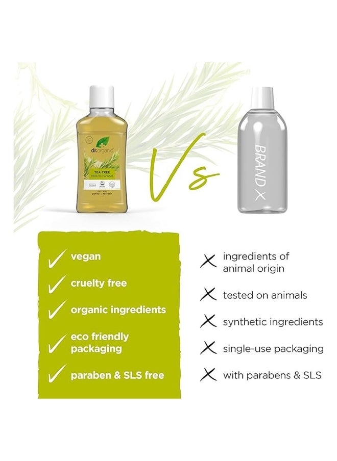 dr.organic - Dr. Organic Tea Tree Mouth Wash - Image 1