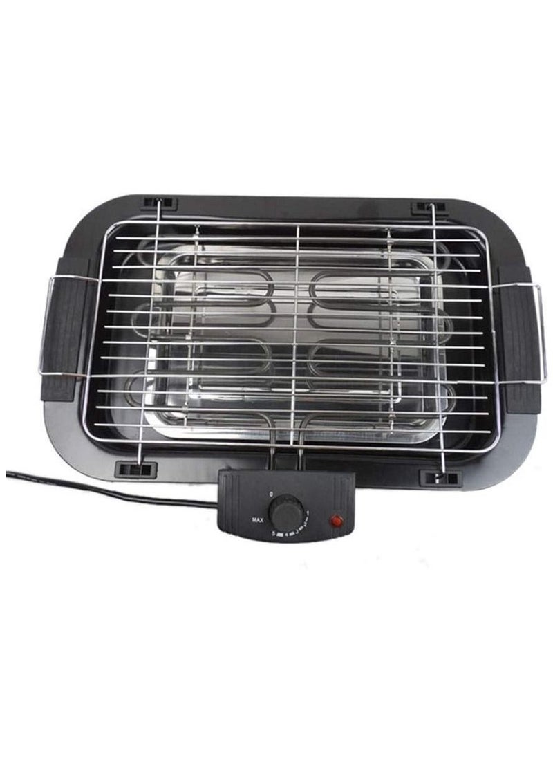 BBQ Smokeless Indoor/Outdoor Electric Grill Portable Tabletop Grill Kitchen BBQ Grills Adjustable Temperature Control,Removable Water Filled Drip Tray,2000W,Black - Image 2