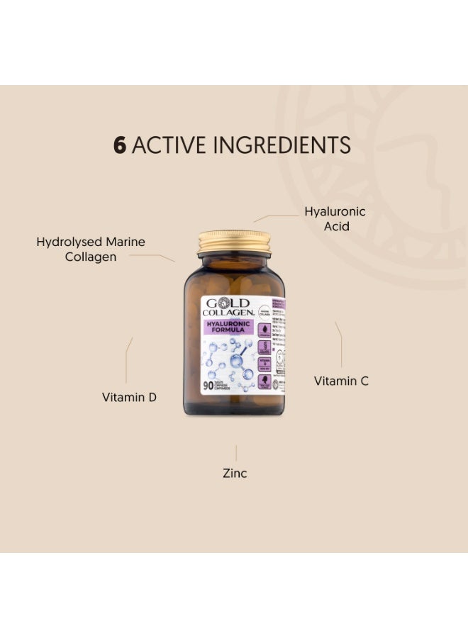 Gold Collagen GOLD COLLAGEN® Hyaluronic Formula - Advanced Skin Moisture and Hydration Tablets | +25 age | 90 tables  - Image 3