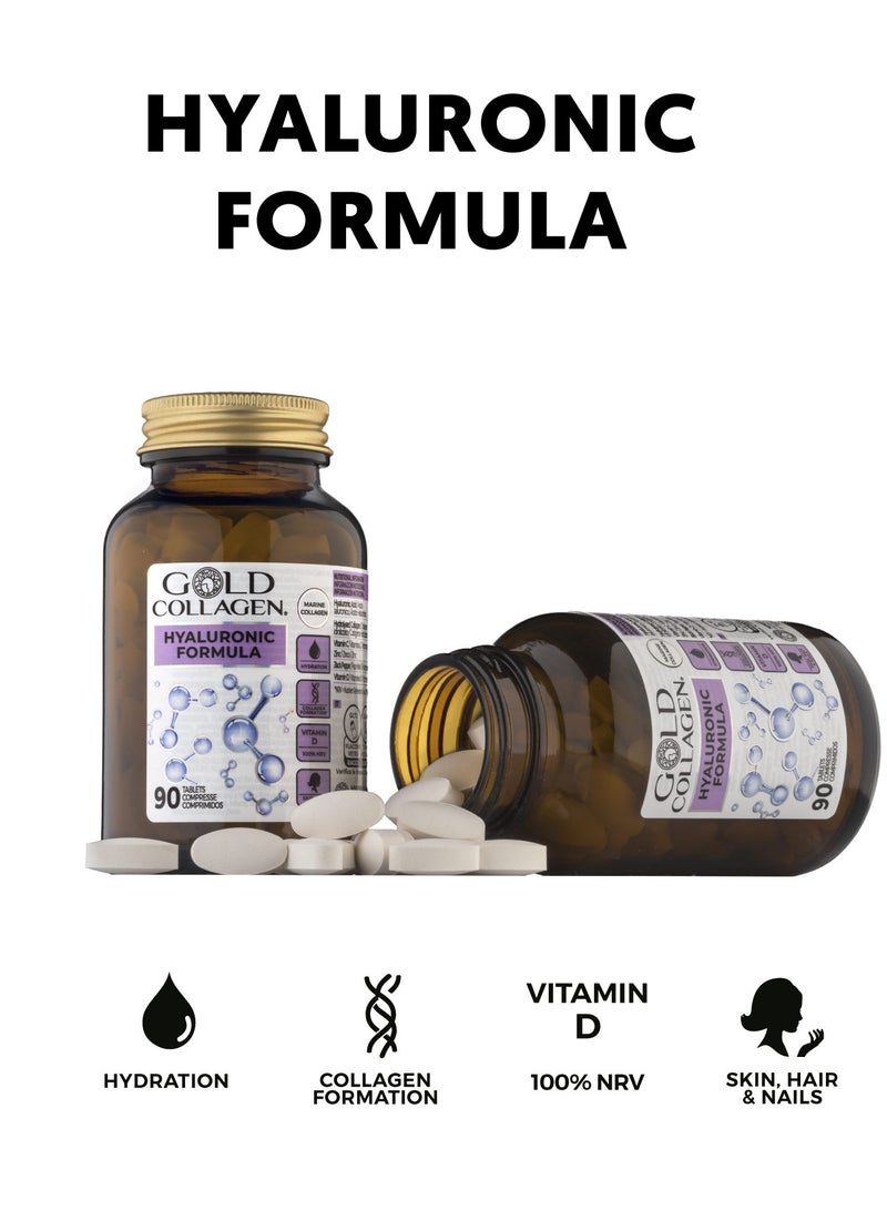 Gold Collagen GOLD COLLAGEN® Hyaluronic Formula - Advanced Skin Moisture and Hydration Tablets | +25 age | 90 tables  - Image 5