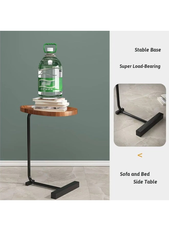 بكسل للأثاث طاولة جانبية من بكسل الأثاث على شكل C للأريكة والسرير، طاولة بقواعد معدنية صلبة - Image 4