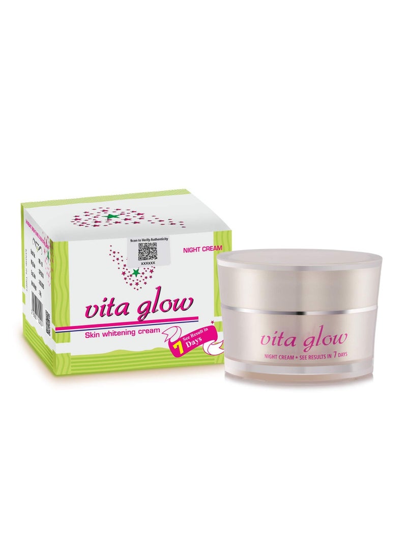 Vita Glow Skin Whitening Night Cream | Visible Results in 7 Days - Image 1