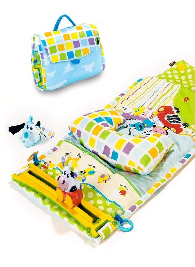 Yookidoo Yookidoo Baby Tummy Time Mat Newborn Musical Playmat & Outdoor Gym. Pillow, Teething Toys and Portable Fold-Up Case. 0-12 Months.  - Image 2