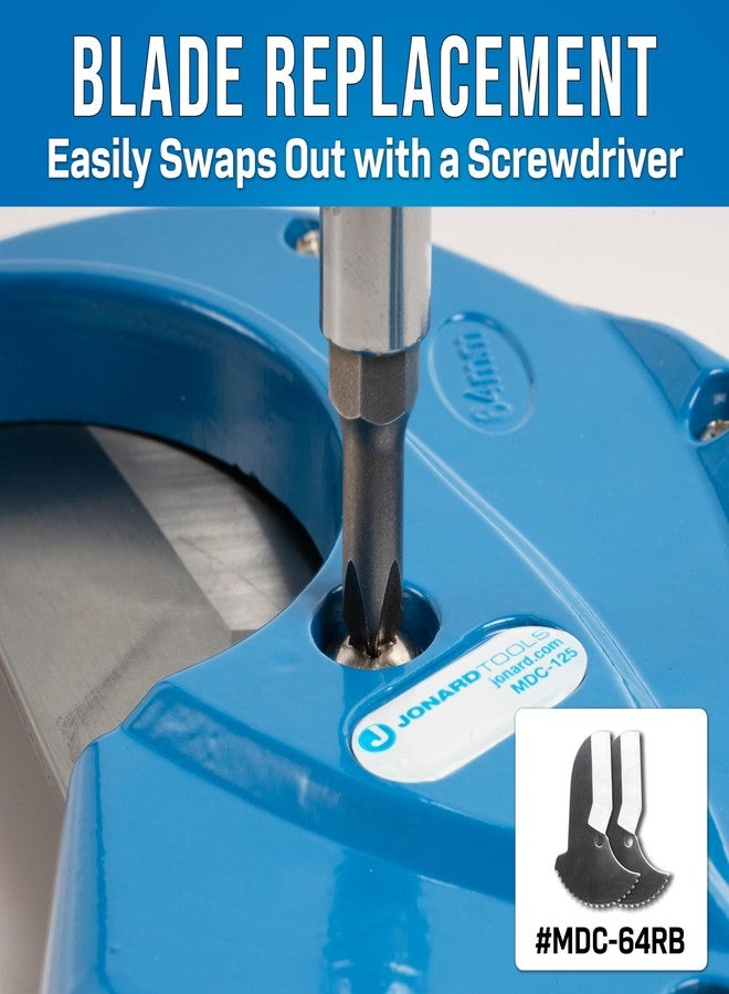 Jonard Tools MDC-125 Large Fiber Duct Cutter for Ducts up to 64 mm (2.52") in Diameter with Extra Long Handles - Image 5