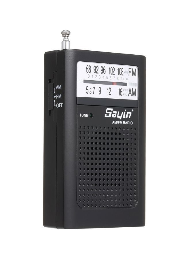 NIBEMINENT Portable Pocket Transistor Radio V7319 Black - Image 1