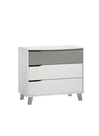 Genius 3 Drawers Kids Dresser Durable Vanity Table Without Mirror Young Dresser With Storage Modern Design Bedroom Furniture L78.3Xw42.6Xh71Cm-White+Grey - pzsku/ZC715B7D8B9B5A812A23AZ/45/_/1735894556/29d9d662-8ac0-4c42-8cf7-ddd7baae2c8e