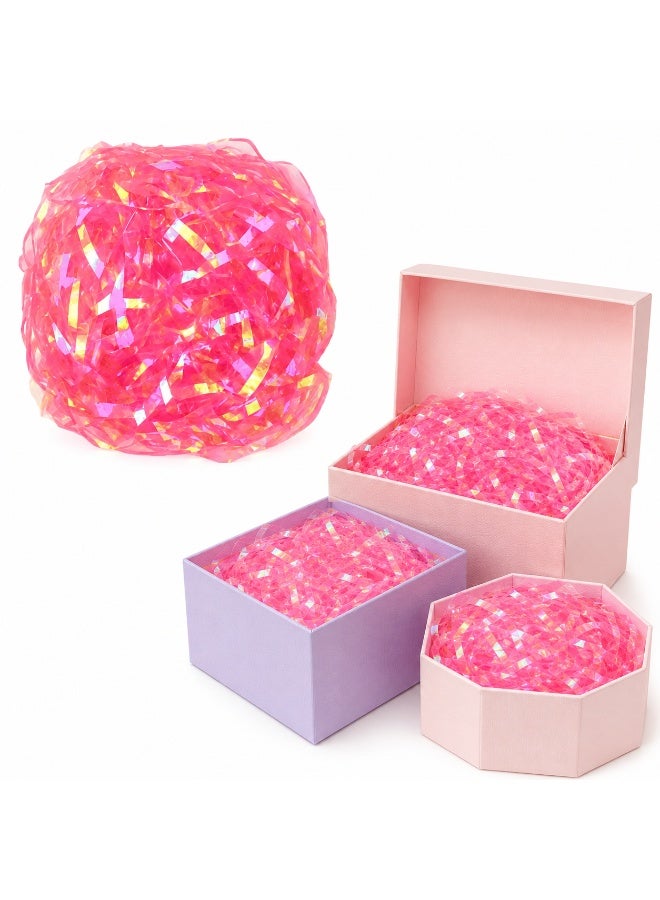30g Pink Iridescent Shiny Shredded Paper Filler for Gift Boxes, Hampers, Party Decor, Basket Filling and Craft Decoration - Image 1
