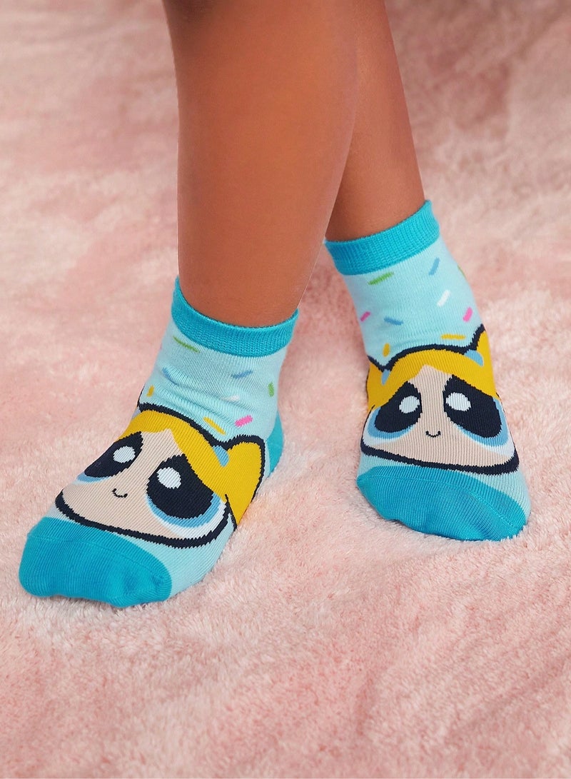 Socks for Girls 3 Pairs Powerpuff Girls Socks, Kids Ankle Socks for Girls Ages 8-9 Years, Cute Cartoon Everyday Socks - Image 5