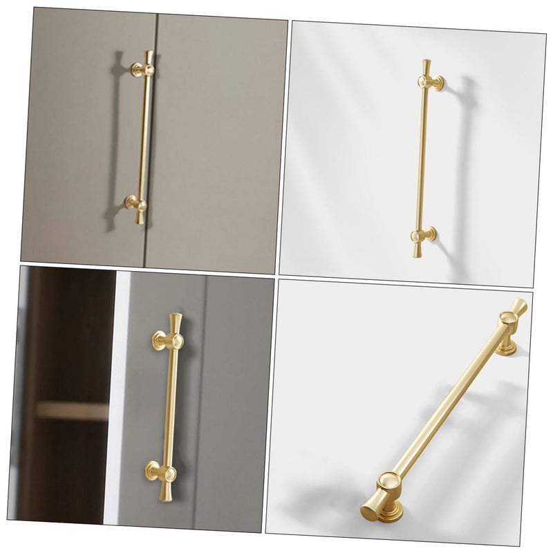 Modern Zinc Alloy Cabinet Handle Gold Brushed Finish 192mm Hole Spacing for Kitchen Cupboard and Drawer - Image 5