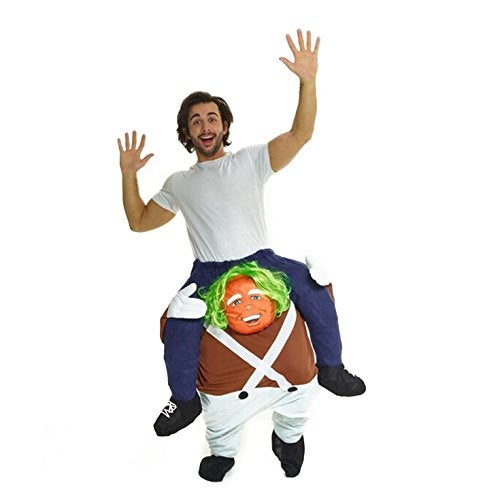 Morph One Size Fits Factory Piggyback Costume, Chocolate Worker - Image 3