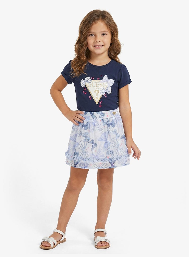 GUESS Infant Crew Neck T-Shirt And Skirt Set - Image 1
