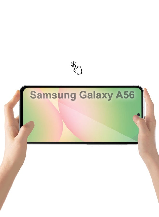 DUSALA 2Packs Samsung Galaxy A56 Screen Protector – Full Coverage 9H Tempered Glass | HD Clarity | Anti-Fingerprint | Edge-to-Edge Fit - Image 2