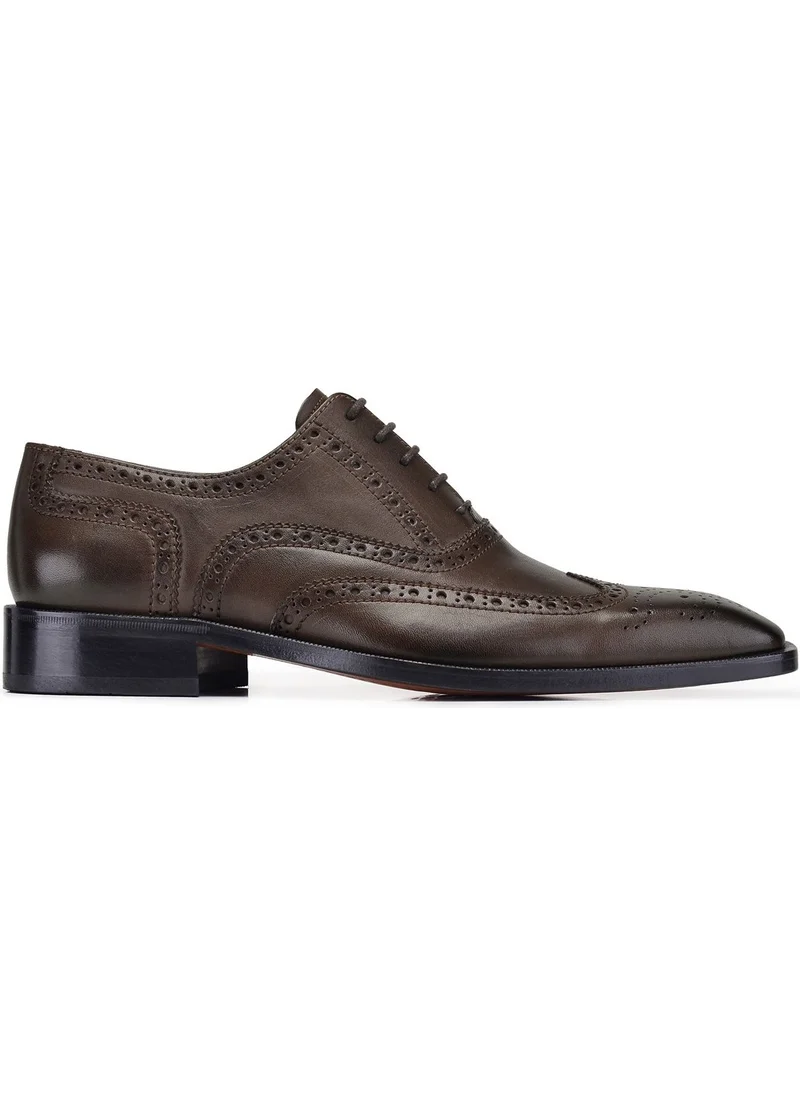 Nevzat Onay Brown Classic Laced Leather Men's Shoes -10746-