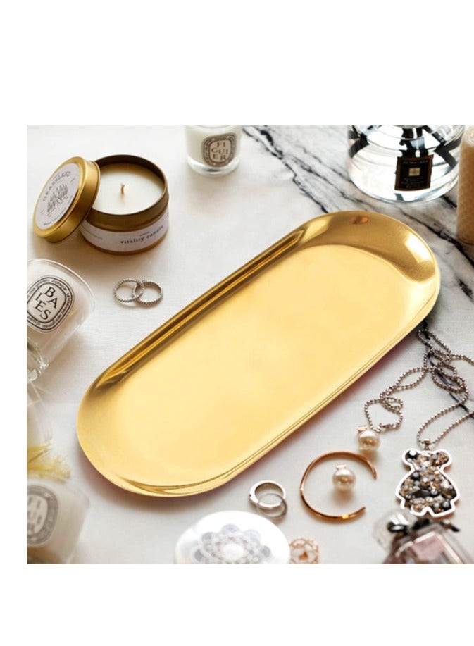 OASIS-TH 2 Packs Stainless Steel Dessert Plate Nut Fruit Cake Tray Snack Kitchen Plate Steak Kitchen Plate Dining Plate  - Image 4