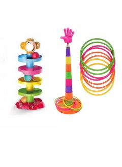 Manos Baby Roller Ball Track with Ring Stacking Toy Combo Pack, Fun Toy  - Image 1