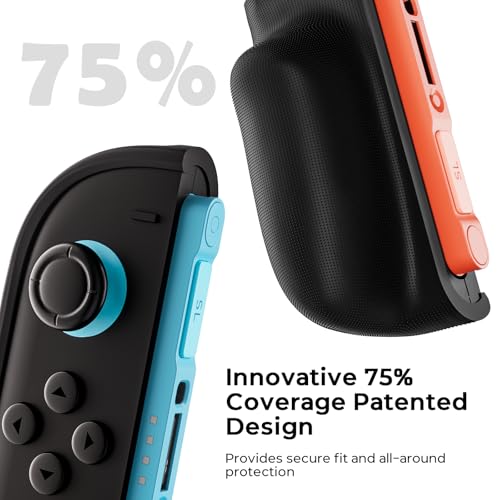 COOWPS P2 Latest Upgrade Dockable Split Protective Case for Nintendo Switch 2, with Ergonomic Grip, Magnetic Ring & Stable Kickstand, Hard Shell Full Protection Travel Front Cover 12 Game Card Slots - Image 5