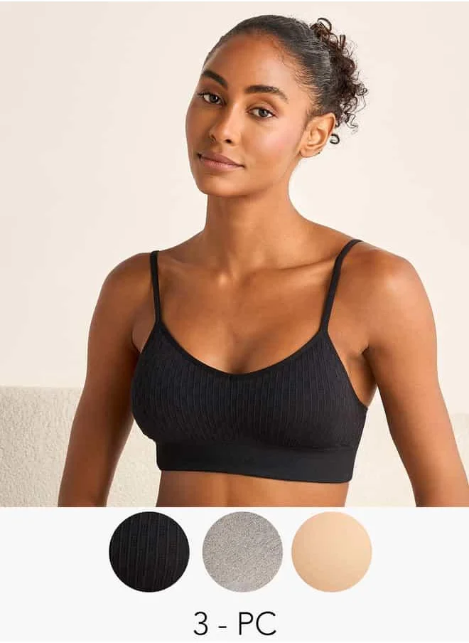 فاف Set of 3 - Assorted Sports Bra with Adjustable Straps