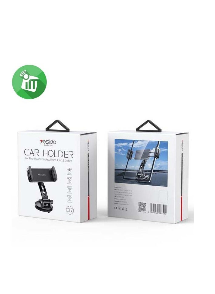 Yesido C171 Suction Cup Mount Car Holder Dashboard Bracket for Phone and Tablet - Image 2