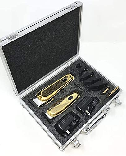 XPERSIS PRO X-1988 Combo Pack All Metal Cordless Hair Clipper + Hair Trimmer Super Heavy Duty Barber & Stylist Pro Edition + Extra Blades + Extra 4 Clipper Guards (Gold) - Image 3