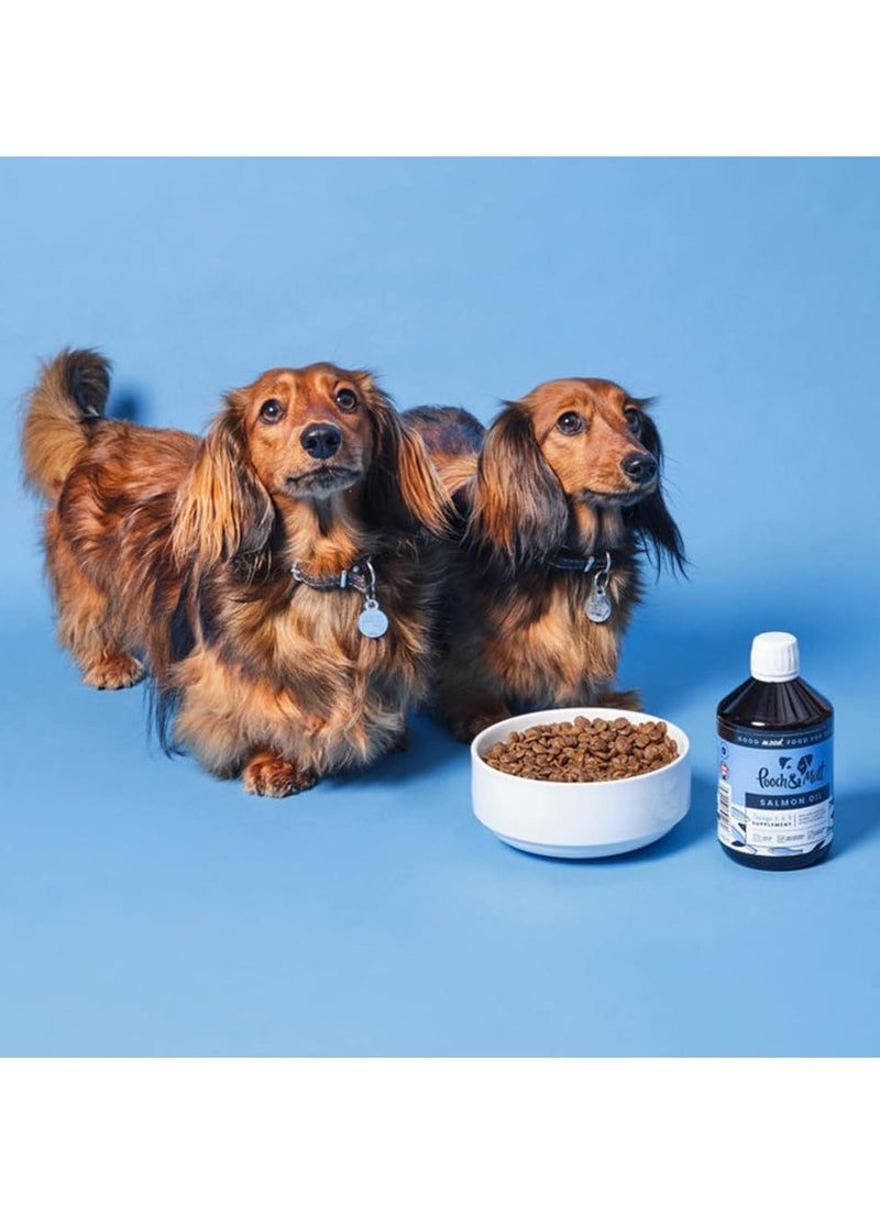 Pooch & Mutt - Natural Salmon Oil Supplement for Dogs and Cats Rich in Omega 3 and 6 and 9 500ml - Image 1