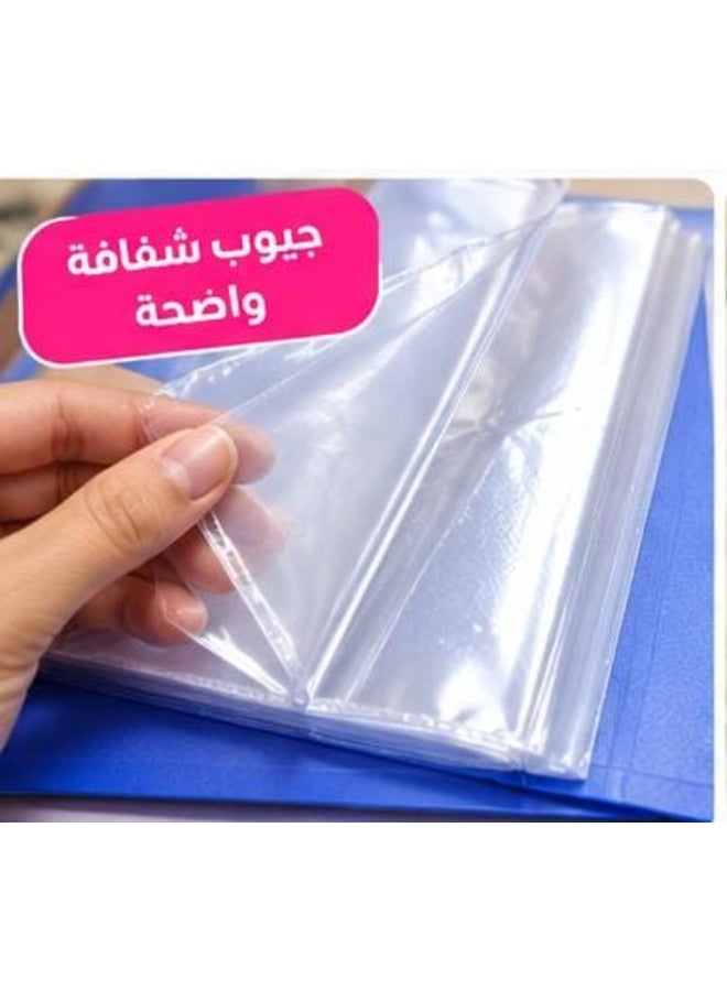 A4 Document Holder, 60 Transparent Pockets for Keeping and Organizing Papers and Files – Multicolor - Image 3