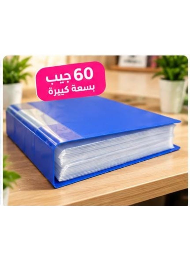 A4 Document Holder, 60 Transparent Pockets for Keeping and Organizing Papers and Files – Multicolor - Image 5