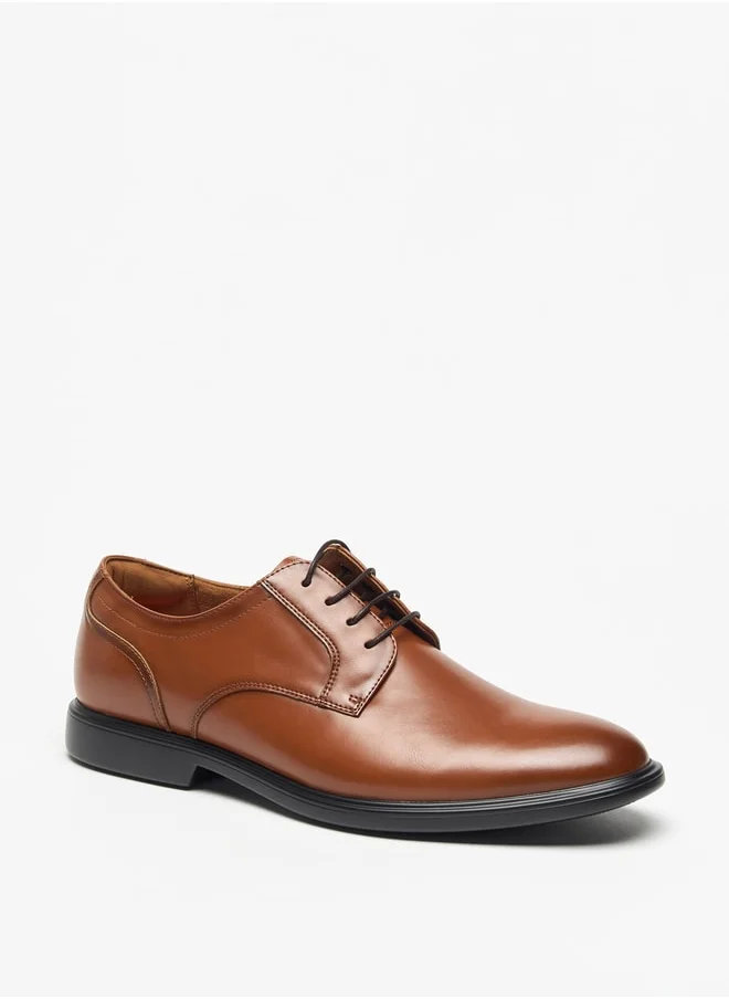 لو كونفورت Men Solid Derby Shoes with Lace-Up Closure