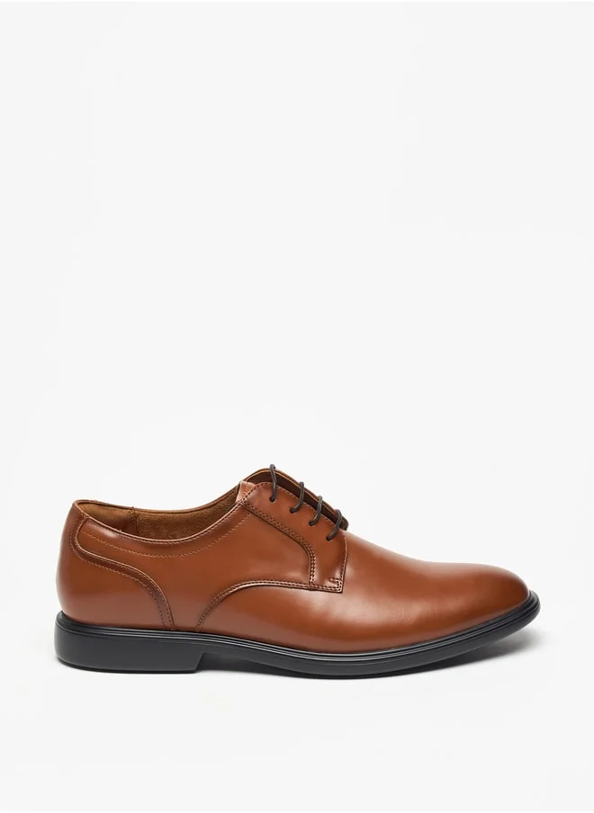 لو كونفورت Men Solid Derby Shoes with Lace-Up Closure