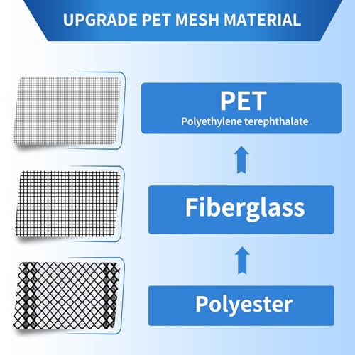 LONGEAS Magnetic Screen Door Left Right Side Opening Upgraded PET Mesh Greater Than Fiberglass and Polyester,Keep Bugs Out,Pet & Kid Friendly,Suitable for Sliding Doors,Patio French Doors-74" X 98" - Image 3