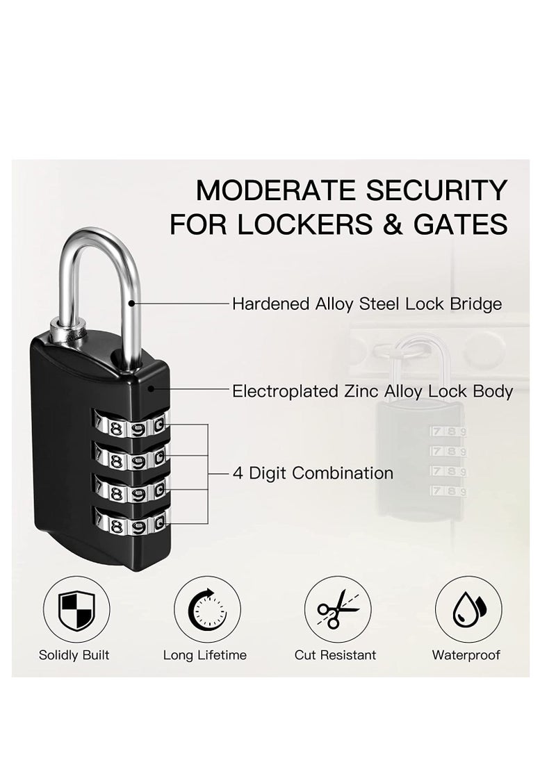 Y&D Combination Lock, Travel Bag 7 Pack, 3 Digit Padlock for Traveling Toolbox School Gym Door Locker Suitcases Employee Hasp Storage  - Image 3