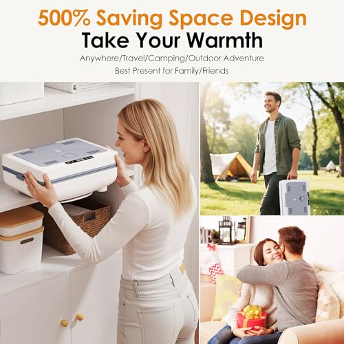 Labiim [Truly Upgrade Foldable] Luxury Towel Warmer, 35L Extra Large Towel Warmer Bucket Fits 4 Oversized 40"x70"Towels, Fast Heat Portable Blanket Heater for Bathroom Spa PJs &More, Pear White - Image 2