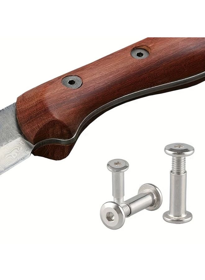 6 Sets Silvery Hex Socket Flat Head Screws And Nuts For DIY Furniture Repair - Image 4