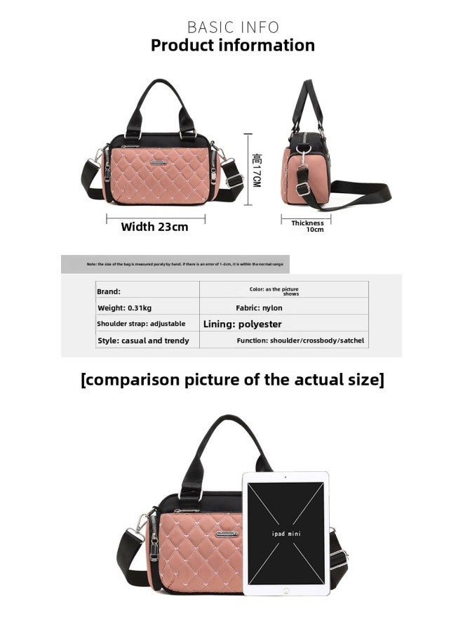 Crossbody Embroidery Thread Rhombus Women's Bag 2021 Multi-functional Fashion Flower Mother Shoulder Handbag-Color:Little Girl - Image 5