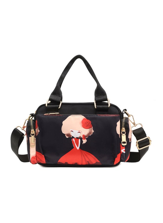 Crossbody Embroidery Thread Rhombus Women's Bag 2021 Multi-functional Fashion Flower Mother Shoulder Handbag-Color:Little Girl - Image 1